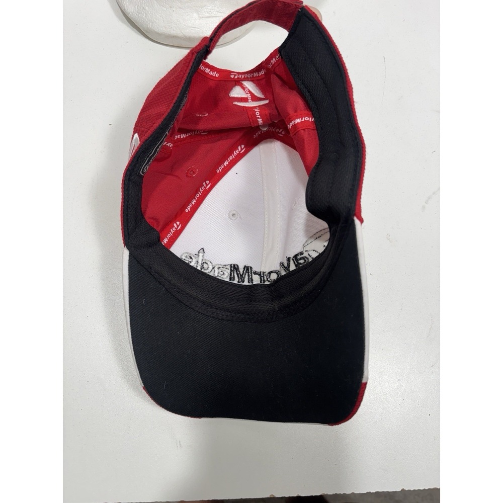 TAYLORMADE R9‎ Penta TP Golf Hat White Red Adjustable Cap Logo Embroidered - Picture 6 of 8
